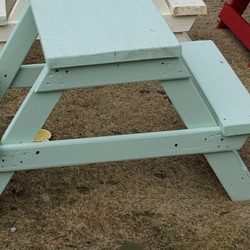 ガーデンテーブル　ピクニックテーブル　子供机　ちゃぶ台　ミント 1枚目の画像