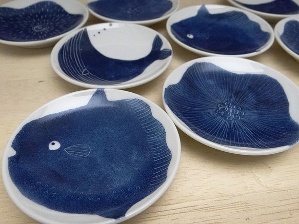 藍色豆皿（単品） 1枚目の画像