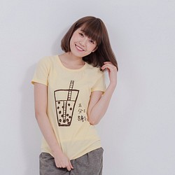 パールミルクティー Taiwan Bubble Tea Cotton T-shirt 砂糖のサード 1枚目の画像
