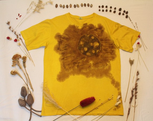 Isvara宇宙シリーズ光綿のTシャツの無料染料染め手描き植生起源 1枚目の画像