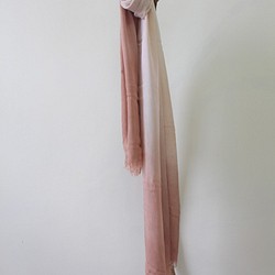 無料染料isvara咲く植物染めグラデーションスカーフ純粋な綿のシリーズピンクレディー 1枚目の画像