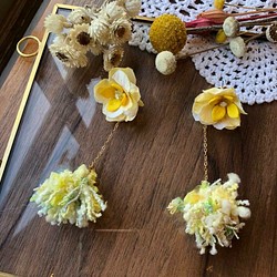 [Nancy’s] 《希望陽光》黃色花朵流蘇耳環 第1張的照片