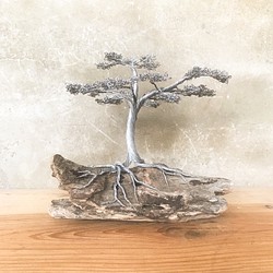 [ル・セン]手作りロフト工業用風金属線彫刻盆栽/鉢植え 1枚目の画像