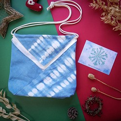 【Creema禮物季】原價$780 手染 日式和服包 側背包+聖誕卡 優惠組 第1張的照片
