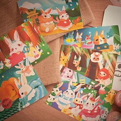 ポストカード ＊童話 x  ウサギ 1枚目の画像