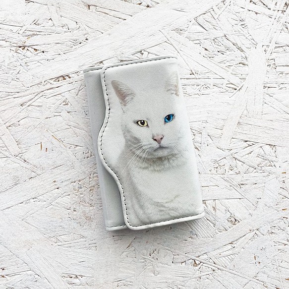 白猫オッドアイ キーケース / 猫 ねこ ネコ 1枚目の画像