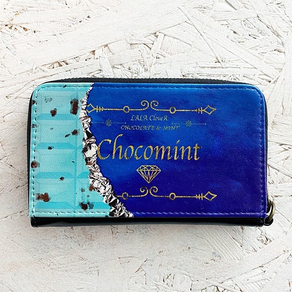 巧克力薄荷迷你錢包/緊湊型錢包鑰匙錢包/薄荷巧克力 第1張的照片