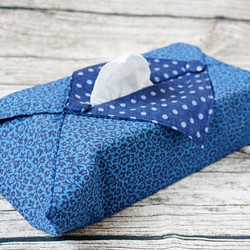 盒裝紙巾布套 - 藍色田園風格 第1張的照片