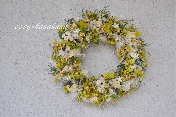 【母の日2019】イエローグリーンの野原wreath 1枚目の画像