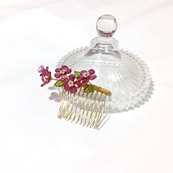【若桑】《花與愛麗絲：仲夏》手工編織花朵髮插。古董玻璃花瓣。 第1張的照片