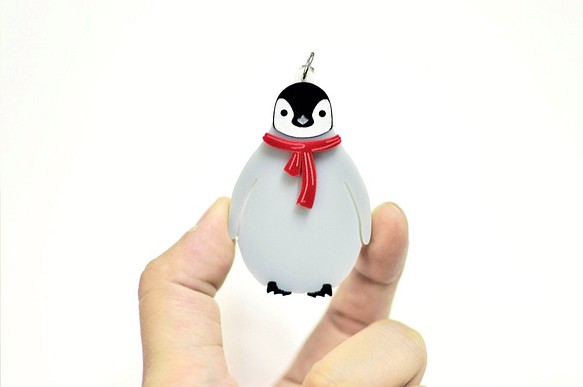 ベビーペンギン - クリスマス - ネックレス - キーリング 1枚目の画像