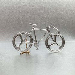 自転車ペンダント ドロップハンドル - Silver 1枚目の画像