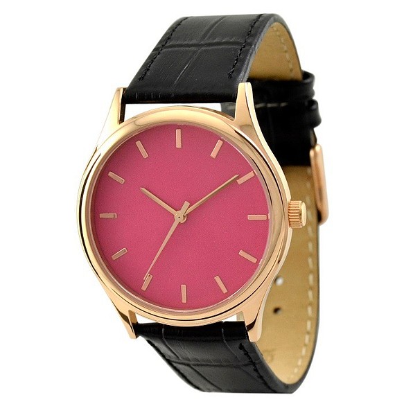 玫瑰金 (粉紅面) 手錶 - 男女兼用 - 全球免運 第1張的照片