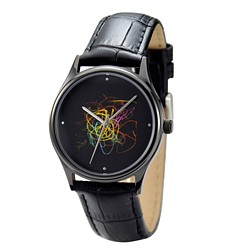 亂塗亂畫(彩色)手錶 黑殼 - 中性設計 - 全球免運費 第1張的照片
