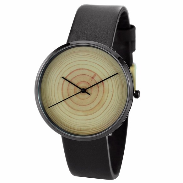情人節 年輪手錶 大裝 黑色 中性設計 全球免運 第1張的照片