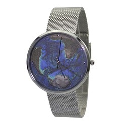 藍地球手錶 配米蘭帶 全球免運 第1張的照片