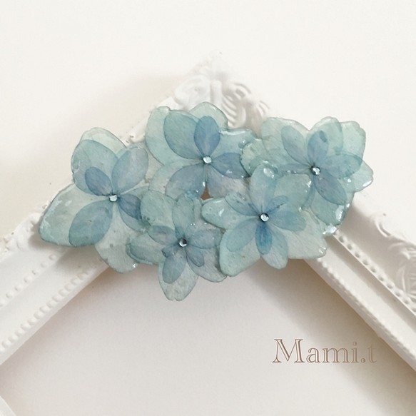 《Mami.t》 再販♡紫陽花 のバレッタ 1枚目の画像