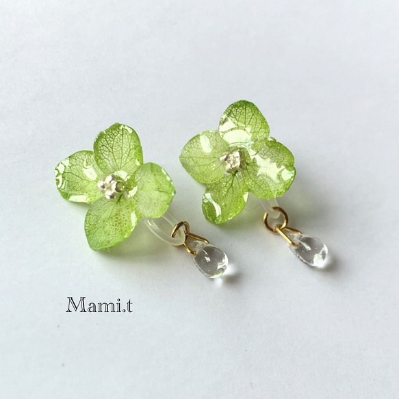 Mami.t》 再販♡紫陽花 ピアスorイヤリング イヤリング