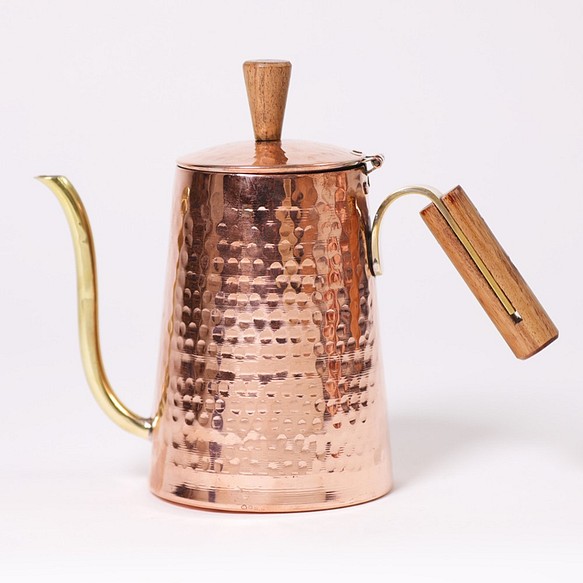 木製ハンドル銅の手鍋_フェアトレード 1枚目の画像