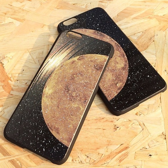 iPhone 6 / 6S 防水 ケース 保護シェル  惑星  金星 ヴィーナス Venus ビニールレコード 手作り 1枚目の画像
