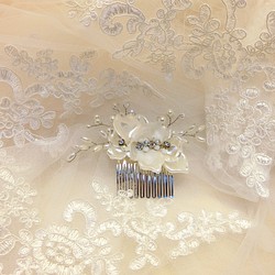 戴上幸福的飾 嬌若春花系列-新娘髮梳.法國梳.自助婚禮-小嬌 第1張的照片