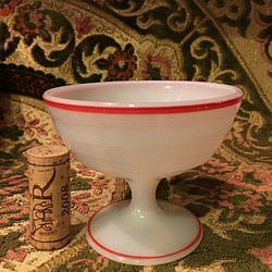 ミルクガラス デザートカップ ボウル アンティーク ビンテージ アメリカ 1枚目の画像