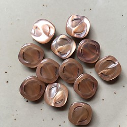 アンティーク ボタン 12個セット ビンテージ 昭和 レトロ 個性的 ハンドメイド素材 シルバー ベージュ 小 アクセ 1枚目の画像