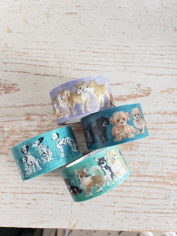 犬のmaskingtape マスキングテープ 3こset ラッピング用品 De Bouboutin ドゥブブタン 通販 Creema クリーマ ハンドメイド 手作り クラフト作品の販売サイト