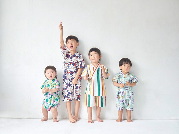 [阿花姊妹]夏日兒童日式甚平/浴衣 #三種款型 第1張的照片