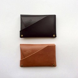 八革(hachi-kawa Leatherworks) 手工皮件 折合鉚接式名片夾(折り畳み名刺入れ) 第1張的照片
