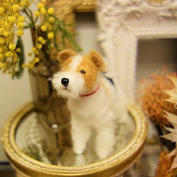 ワイヤーフォックステリア　犬　　羊毛フェルト　 1枚目の画像