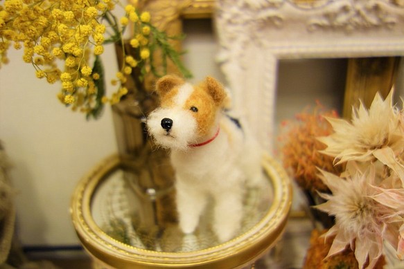 ワイヤーフォックステリア　犬　　羊毛フェルト　 1枚目の画像