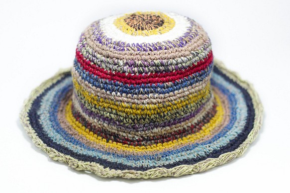 制限ハンドコットンニットキャップ/ニットキャップ/帽子/ウールキャップ - 南アメリカのトーン（リミット1）民族の麻の帽子 1枚目の画像