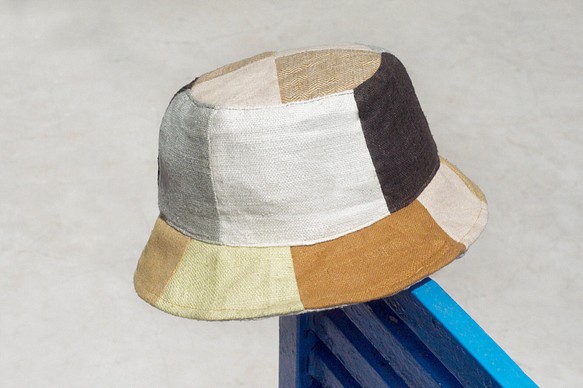 新鮮な森の風ステッチ手織りコットンキャップ/帽子/バイザー/帽子のパッチワークを制限 - キャラメルラテ風がカラーステッチのデザ 1枚目の画像