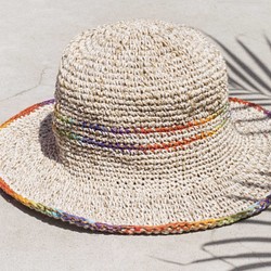 砂漠旅行風織コットン帽子/ニット帽子/漁師帽子/バイザー/麦わら帽子/手織り綿帽子/かぎ針編み綿帽子/画家帽子/デザインキャップ 1枚目の画像