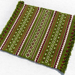 情人節禮物 生日禮物 閨蜜禮物 聖誕禮物 交換禮物 手工織布地毯 野餐墊 純羊毛編織地毯 Boho民族風野餐墊-伊朗波斯 第1張的照片