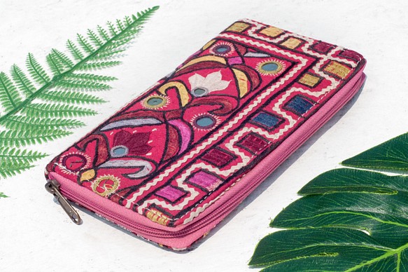 母の日バレンタインの日ギフト新年の贈り物国風森林局誕生日贈り物手刺繍財布国風ロングクリップ刺繍財布手作り古代布ロングクリップ - 1枚目の画像