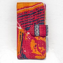 手刺繍財布 手縫いのサリー財布 シルク刺繍ロングクリップ - ボヘミアンハンド刺繍 1枚目の画像