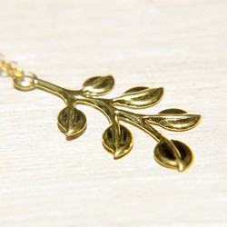 brass necklace / 植物系 / 法式黃銅項鍊 短鍊 長鍊 - 森林葉片leaf accessory 第1張的照片
