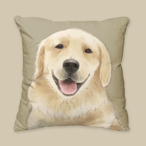 經典款黃金獵犬抱枕 動物抱枕/枕頭/靠墊 第1張的照片
