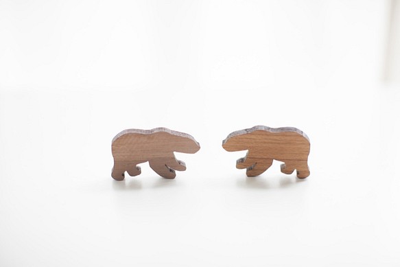 免運 客製化姓名禮物原木深色造型木片 - 北極熊 第1張的照片