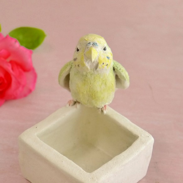 “限量手工製造2019年”Sekisei長尾小鸚鵡（小鳥陶器裝飾品）的配飾 第1張的照片