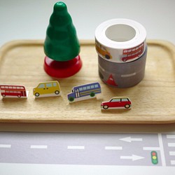 道路系列紙膠帶組合包：馬路+小車子 第1張的照片