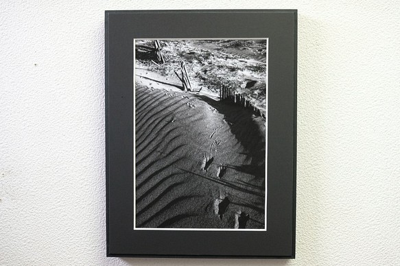 A4 美術照片 020 沙丘風峰鳥足跡磨砂面板單色黑白照片室內照片銷售郵購 第1張的照片