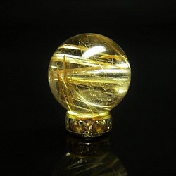 【写真現品一点物】　透明感抜群　タイチンルチル（金針水晶）　１４ミリ　ＫＹＴ４８　ハンドメイド　クォーツ　金針水晶 1枚目の画像