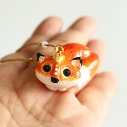 狐 - 手作りのネックレス・ペンダント，動物ハンドメイド 1枚目の画像