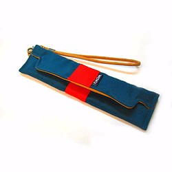 筆袋, 筷套 (藍綠絨布) (附繩) (附餐具) 接單生產* 第1張的照片
