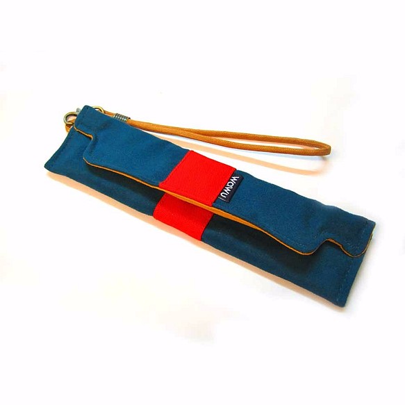 筆袋, 筷套 (藍綠絨布) (附繩) (附餐具) 接單生產* 第1張的照片