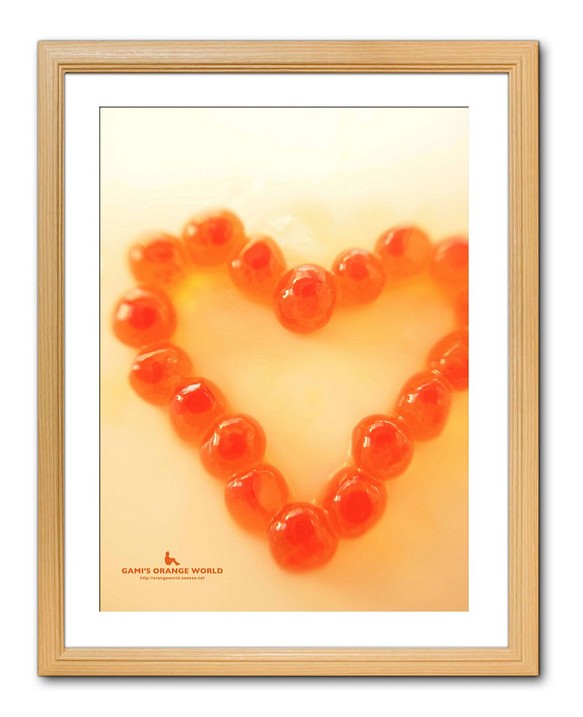 A3サイズ】HEART OF SALMON ROE（イクラのハート） 写真・グラフィック