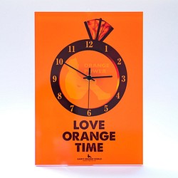 【掛け時計】オレンジダイヤモンドリング（アクリル製） 1枚目の画像